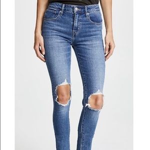 Levi’s 721 high rise distressed skinny jeans sz29